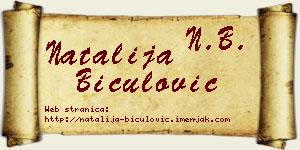 Natalija Biculović vizit kartica